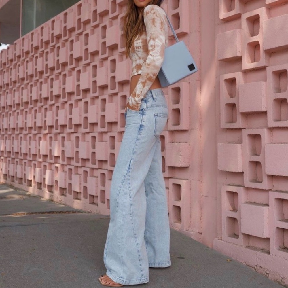 FRAME Le Baggy Palazzo Wide Leg Denim Style: LBP207 Whisper Women’s Size 29